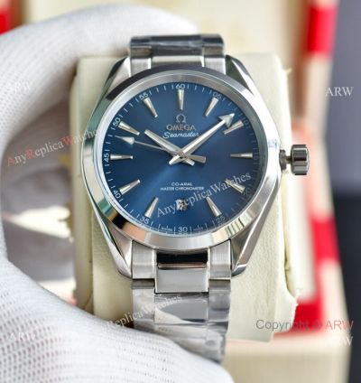 Replica Omega Seamaster Aqua Terra Bucherer Blue Dial Steel Watch